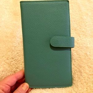 Beck Bags leather long passport wallet